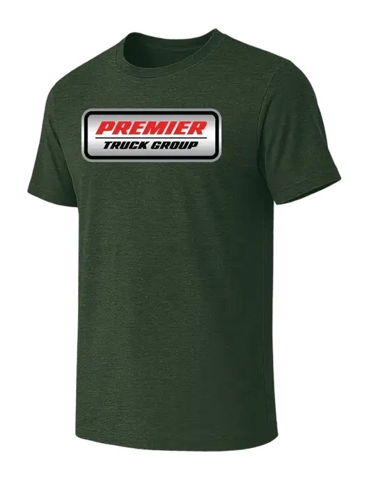 BELLA+CANVAS Heather Forest CVC Short Sleeve Tee w/Premier Truck Group Logo
