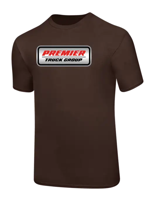 Ring Spun Dark Brown 4.5 oz T-Shirt w/Premier Truck Group Logo