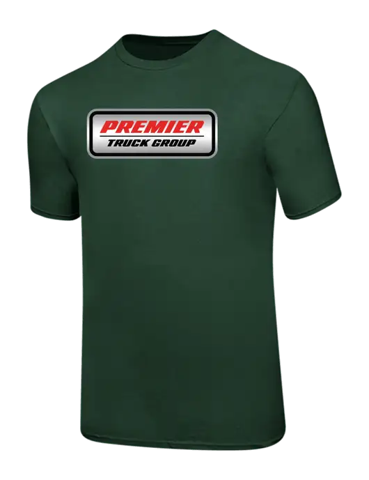 Ring Spun Forest Green 4.5 oz T-Shirt w/Premier Truck Group Logo