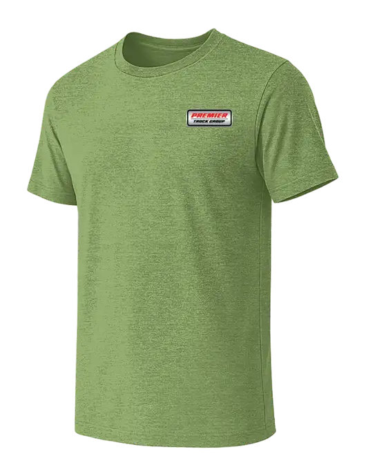 BELLA+CANVAS Heather Light Green CVC Short Sleeve Tee w/Premier Truck Group Logo