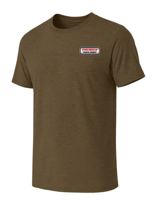 BELLA+CANVAS Heather Olive CVC Short Sleeve Tee w/Premier Truck Group Logo