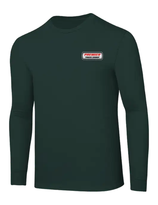 Core Blend Dark Green Long Sleeve Tee w/Premier Truck Group Logo