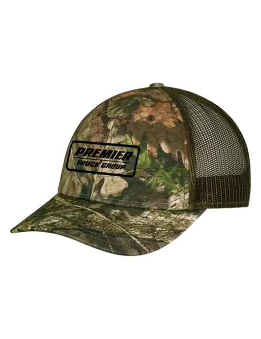 Breakup Country Brown Mossy Oak Camo Mesh Trucker Cap Snap Back w/Premier Truck Group Logo