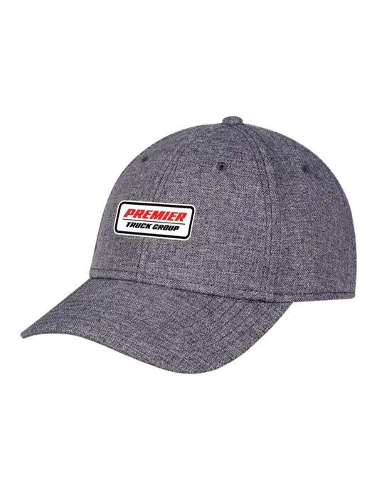 Heather Charcoal Structured Linen Look Cap Hook & Loop w/Premier Truck Group Logo