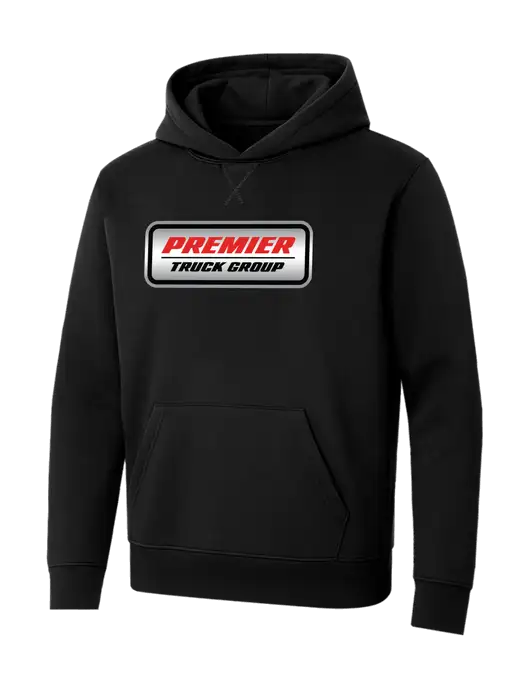 Allmade Deep Black Organic French Terry Pullover Hoodie w/Premier Truck Group Logo