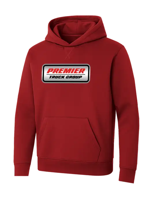 Allmade Revolution Red Organic French Terry Pullover Hoodie w/Premier Truck Group Logo