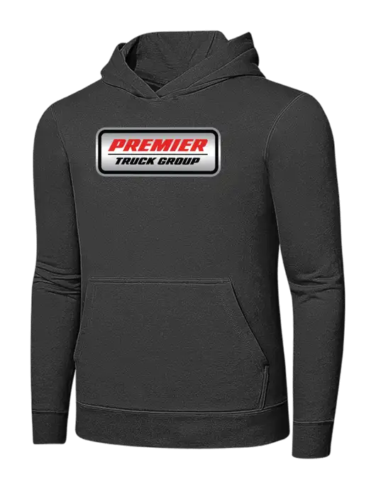 Charcoal 7.8 oz Ring Spun Hooded Sweatshirt w/Premier Truck Group Logo