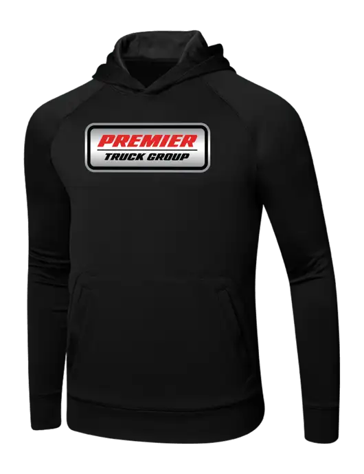 Tech Black Fleece Hooded Sweatshirt w/Premier Truck Group Logo
