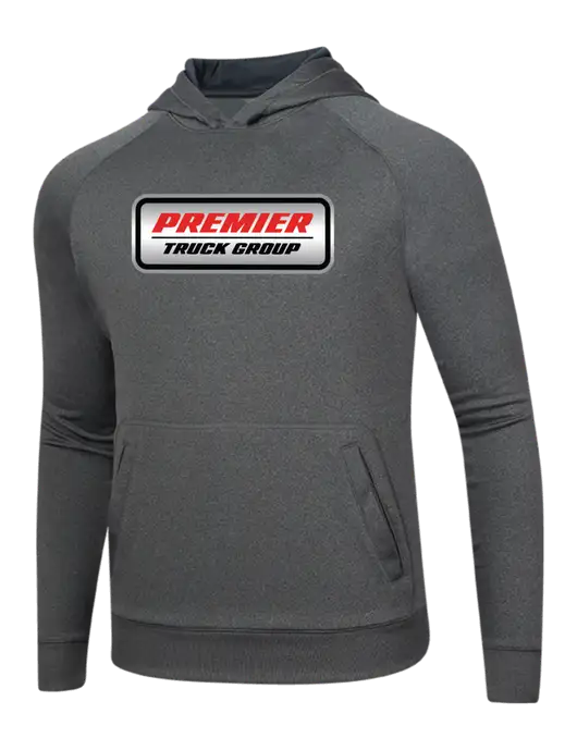 Tech Graphite Heather Fleece Hooded Sweatshirt w/Premier Truck Group Logo