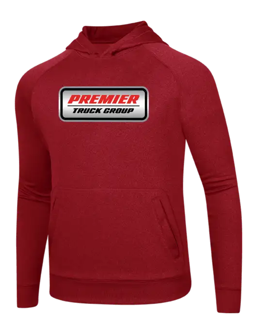 Tech True Red Fleece Hooded Sweatshirt w/Premier Truck Group Logo