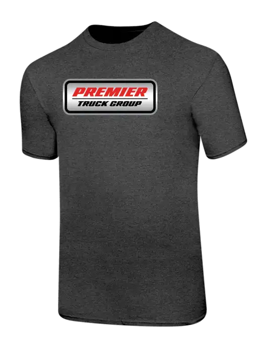 Ring Spun Dark Heather Grey 4.5 oz T-Shirt w/Premier Truck Group Logo