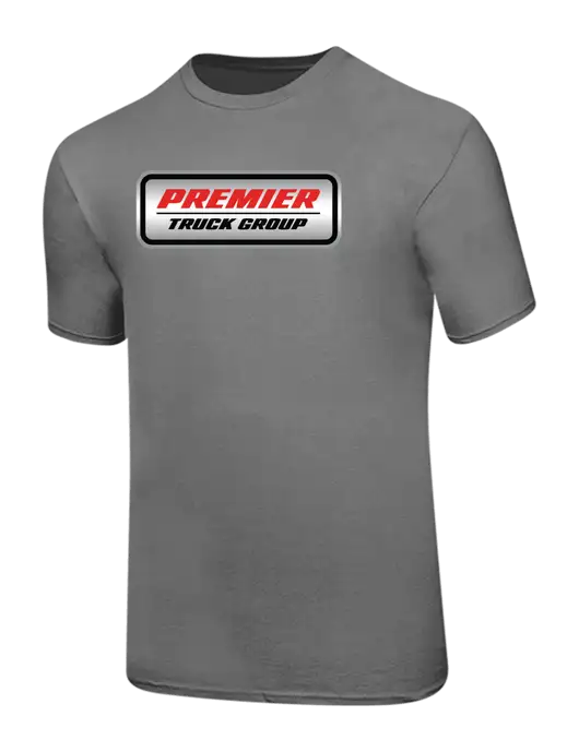 Ring Spun Medium Grey 4.5 oz T-Shirt w/Premier Truck Group Logo