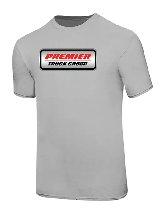 Ring Spun Silver 4.5 oz T-Shirt w/Premier Truck Group Logo