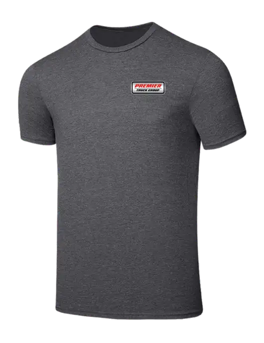 Seriously Soft Heathered Charcoal T-Shirt w/Premier Truck Group Logo