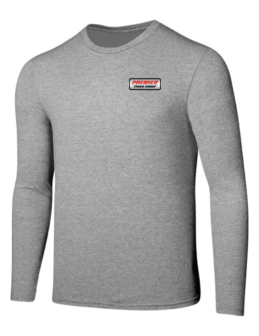 Seriously Soft Light Heathered Grey Long Sleeve T-Shirt w/Premier Truck Group Logo