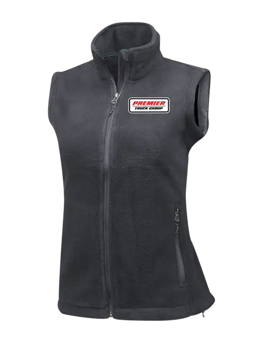 Medium Grey Womens Fleece Vest w/Premier Truck Group Logo