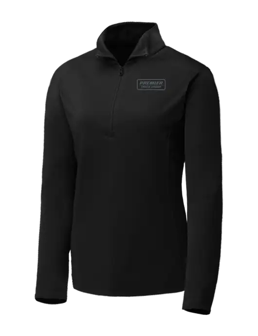 Black Womens Posicharge Competitor ¼ Zip Pullover w/Premier Truck Group Logo