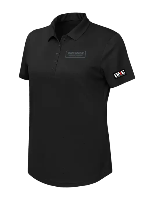 Callaway Womens Birdseye Black Polo w/Premier Truck Group Logo, ONE Logo