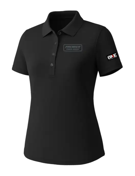 Callaway Womens Core Black Performance Polo w/Premier Truck Group Logo, ONE Logo