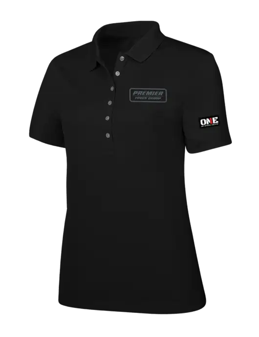 Callaway Womens Ottoman Black Polo w/Premier Truck Group Logo, ONE Logo