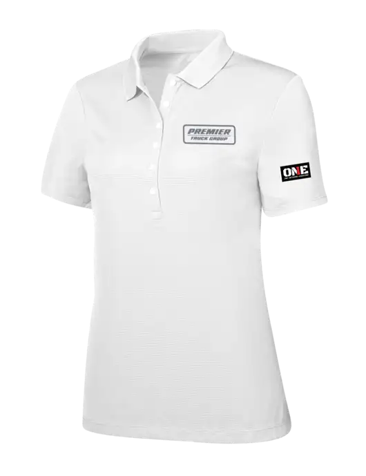 Callaway Womens Ottoman Bright White Polo w/Premier Truck Group Logo, ONE Logo