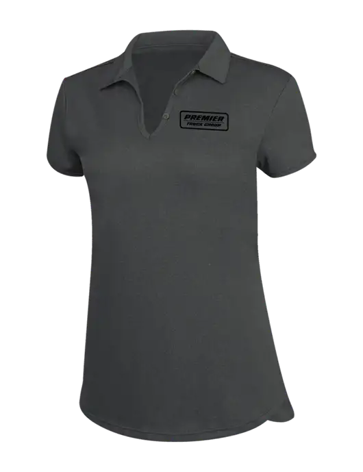 Womens Charcoal Trace Heather Polo w/Premier Truck Group Logo