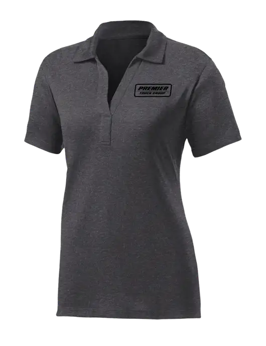 Womens Dark Grey Heather Contender Polo w/Premier Truck Group Logo