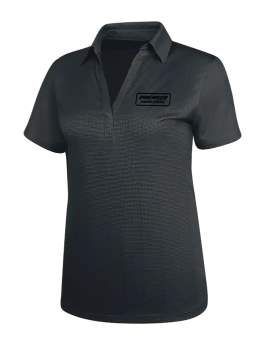 Dark Grey Womens Performance Fine Jacquard Polo w/Premier Truck Group Logo