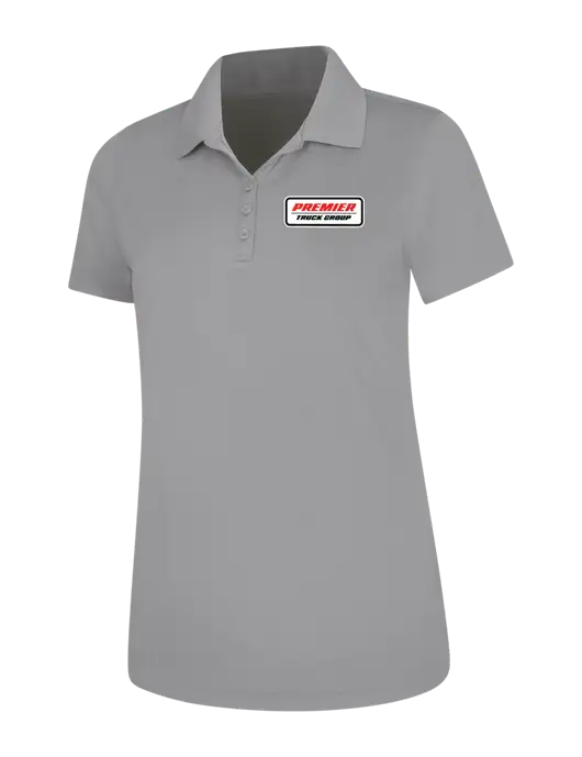Light Grey Womens Dry Zone UV Mesh Polo w/Premier Truck Group Logo