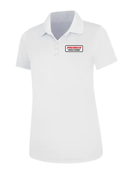White Womens Dry Zone UV Mesh Polo w/Premier Truck Group Logo