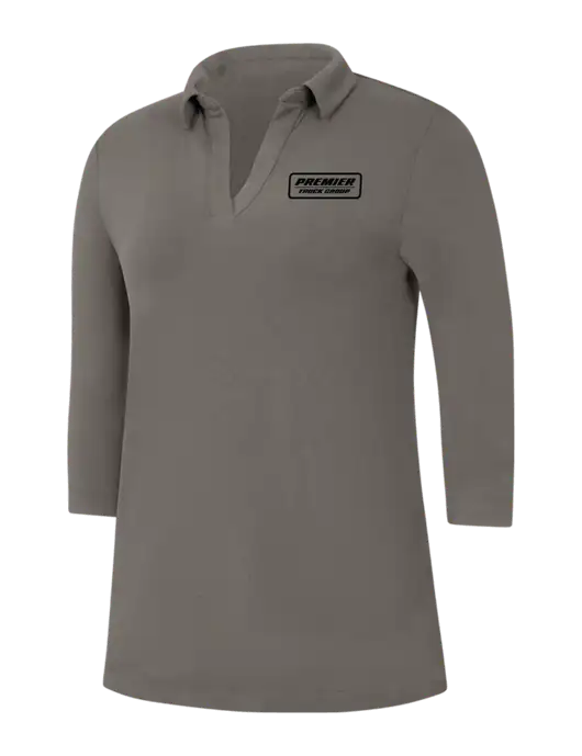 Womens Dark Grey Luxe Knit Tunic w/Premier Truck Group Logo