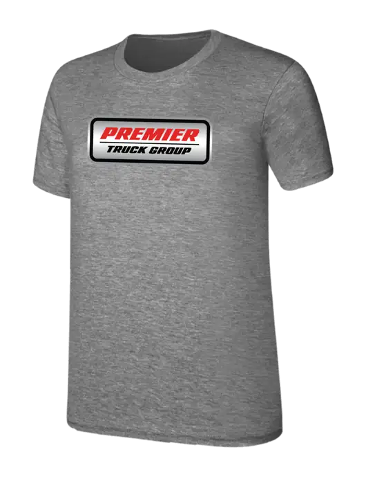 Womens Ring Spun Light Grey Heather 4.5 oz T-Shirt w/Premier Truck Group Logo