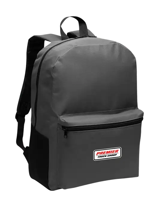 Casual Dark Charcoal Lightweight Laptop Backpack w/Premier Truck Group Logo