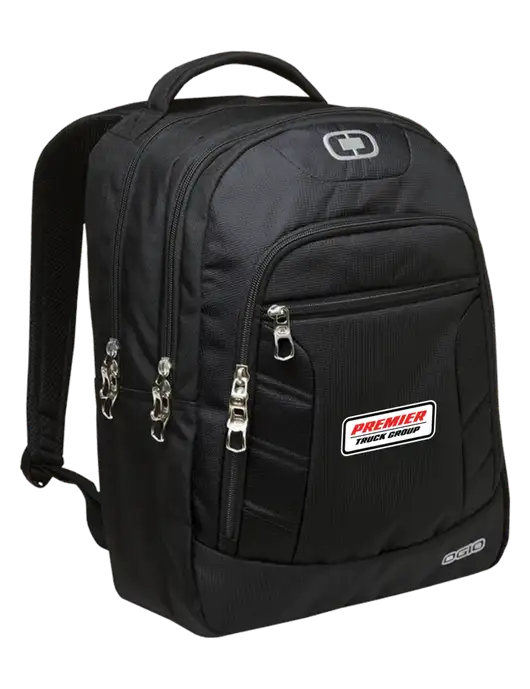 OGIO Black/Silver Colton Laptop Backpack
 w/Premier Truck Group Logo