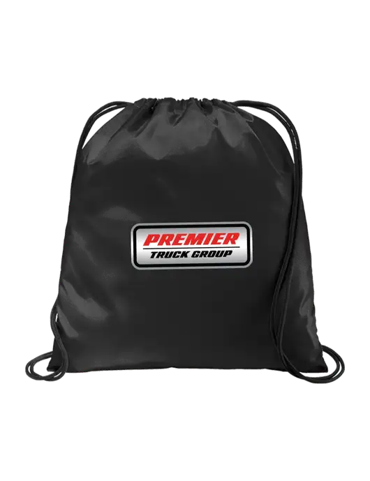 Drawstring  Black Cinch Pack w/Premier Truck Group Logo
