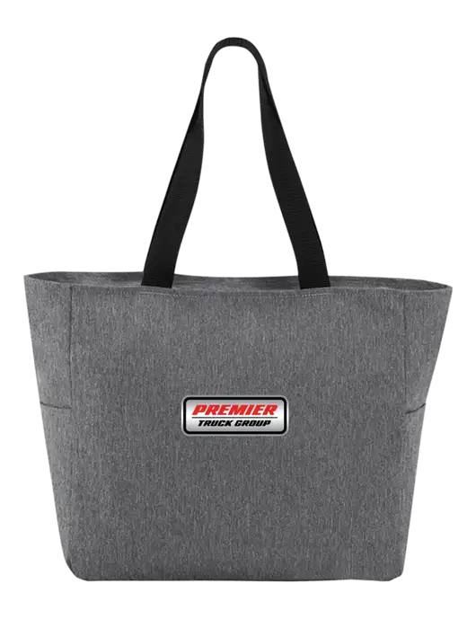 Everyday Heather Grey Zip Tote  w/Premier Truck Group Logo