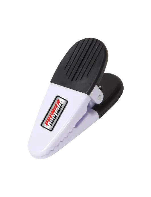 Magnetic White Power Clip w/Premier Truck Group Logo