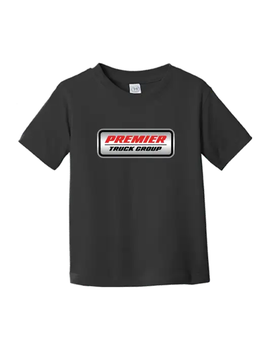 Rabbit Skins Black Toddler Fine Jersey Tee w/Premier Truck Group Logo