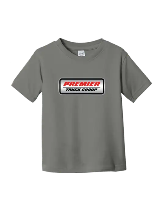 Rabbit Skins Charcoal Toddler Fine Jersey Tee w/Premier Truck Group Logo