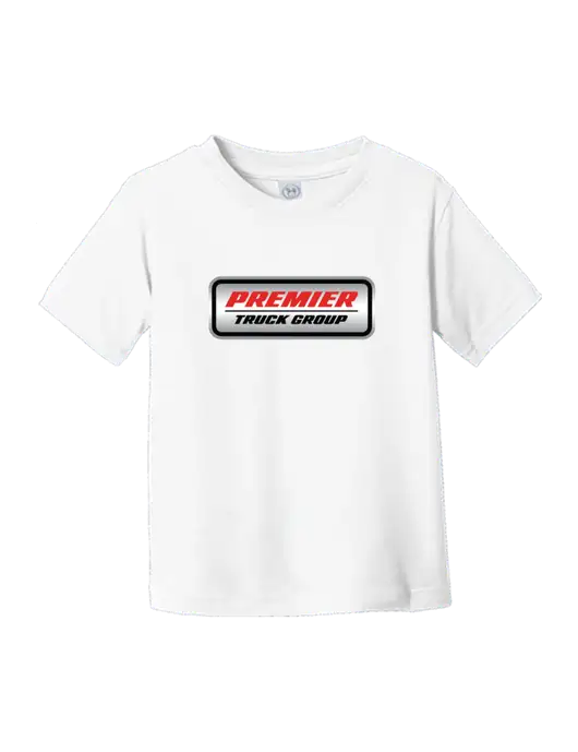 Rabbit Skins White Toddler Fine Jersey Tee w/Premier Truck Group Logo