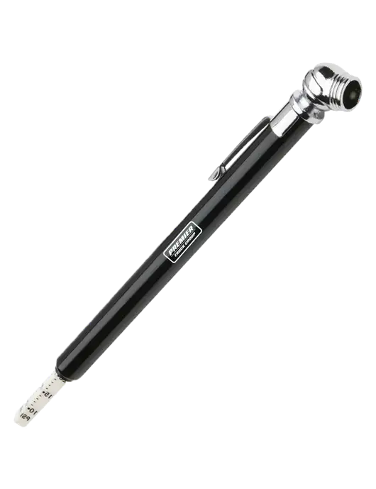 Quick View Black Tire Gauge w/Premier Truck Group Logo
