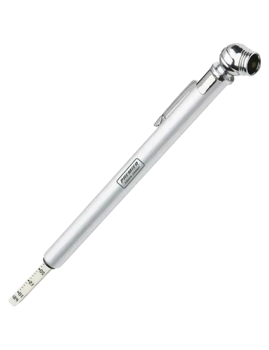 Quick View Silver Tire Gauge w/Premier Truck Group Logo