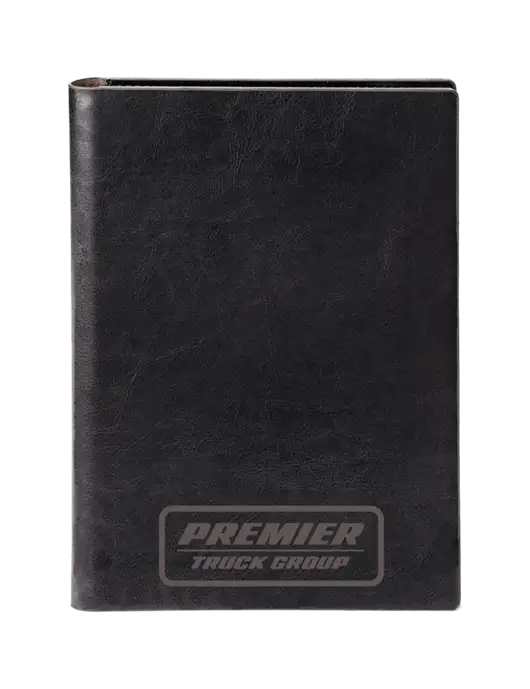 Fabrizio Black 7 x 9.625 Padfolio & Notepad w/Premier Truck Group Logo