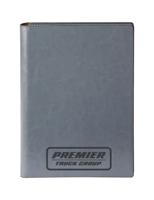 Fabrizio Grey 7 x 9.625 Padfolio & Notepad w/Premier Truck Group Logo