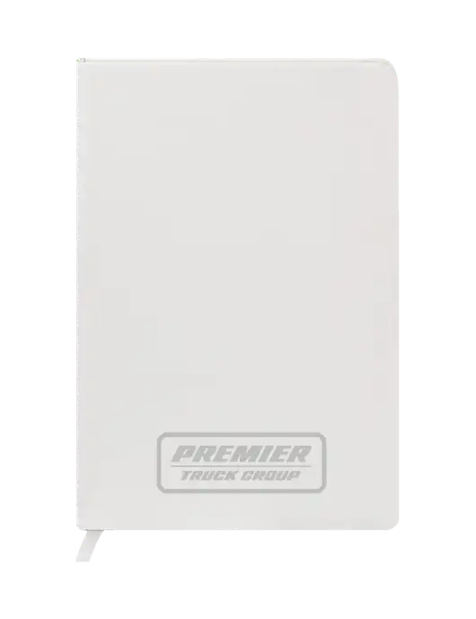 Fabrizio White Hard Cover 5.75 x 8.3  Journal w/Premier Truck Group Logo