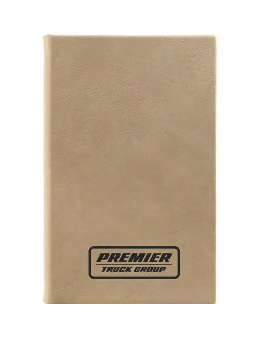 Tan Leatherette 5.25 x 8.25 Journal w/Premier Truck Group Logo