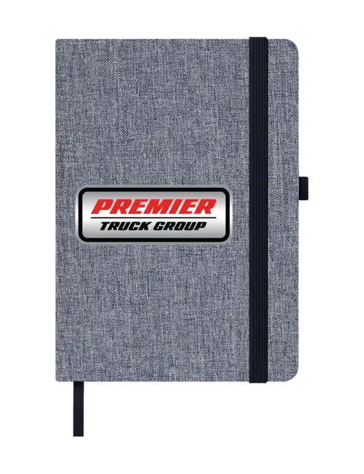 Twill Grey Heathered 5 x 7 Journal w/Premier Truck Group Logo