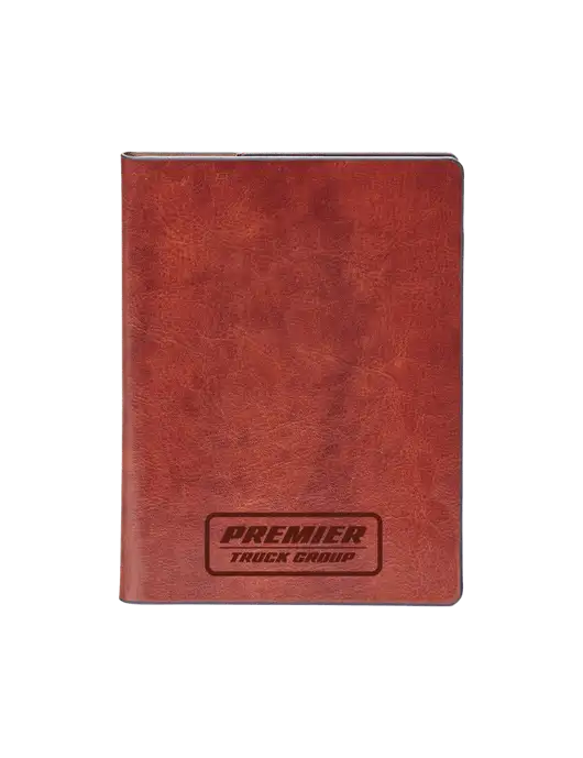 Fabrizio Brown Rfid Passport Holder w/Premier Truck Group Logo