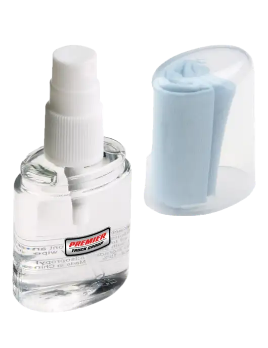 Lens Cleaning Spray & Microfiber Cloth w/Premier Truck Group Logo