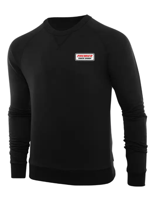 Allmade Deep Black Organic French Terry Crewneck Sweatshirt w/Premier Truck Group Logo